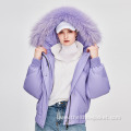 2021 Wholesale Women Thick Zipper Hoodie Puffer Jacket